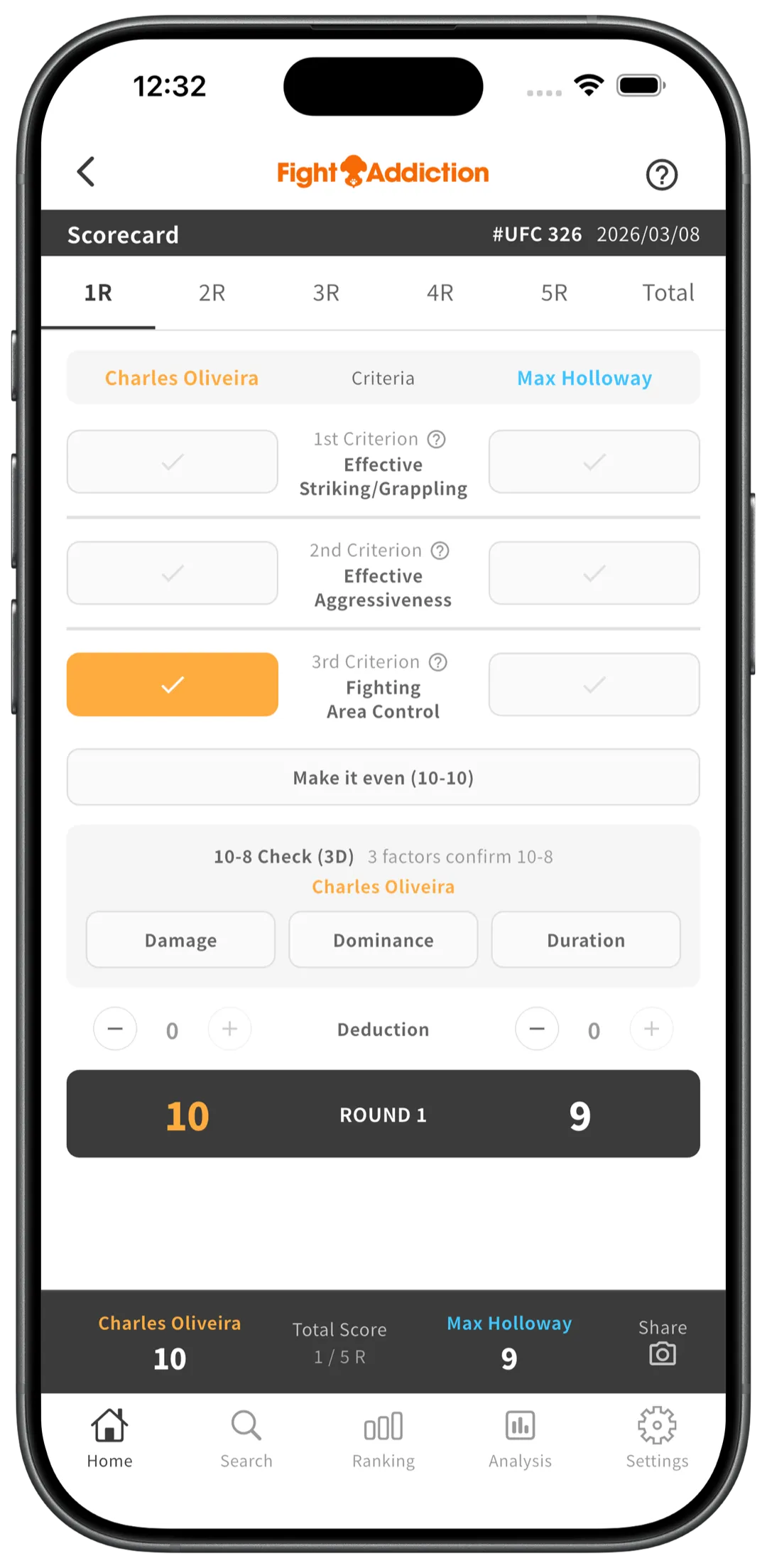 Score every fight with your own Scorecard